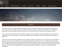 Tablet Screenshot of paulfuneralhome.com